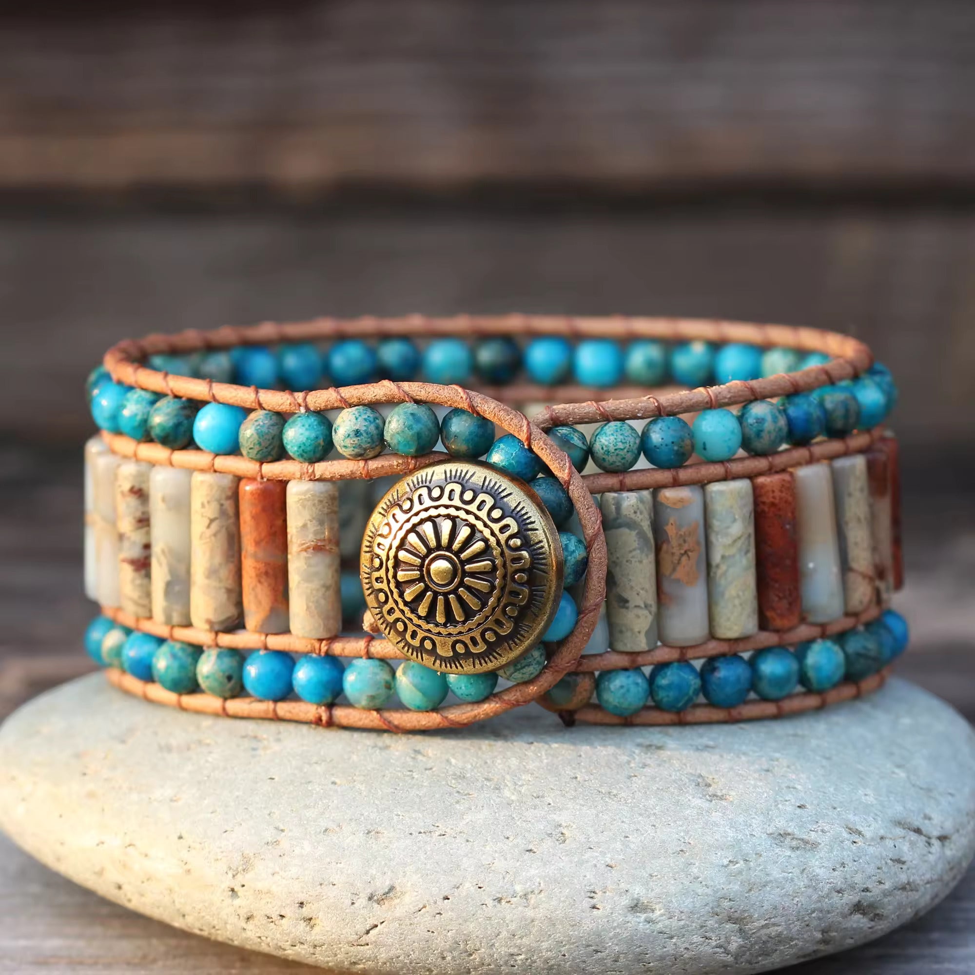 Harmoniearmband aus Turquoise und Jaspis